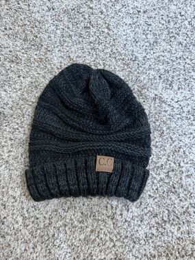 C.C Black Knit Slouch Beanie